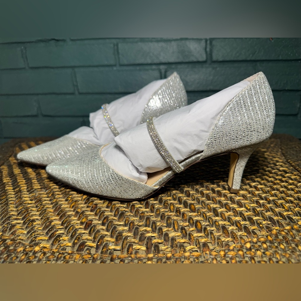 BRYSTOL – DG Silver Duchess glitter by Nina Shoes